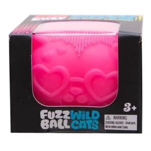 Nee doh Fuzz Ball Wild Cats Pink Squeeze Toy